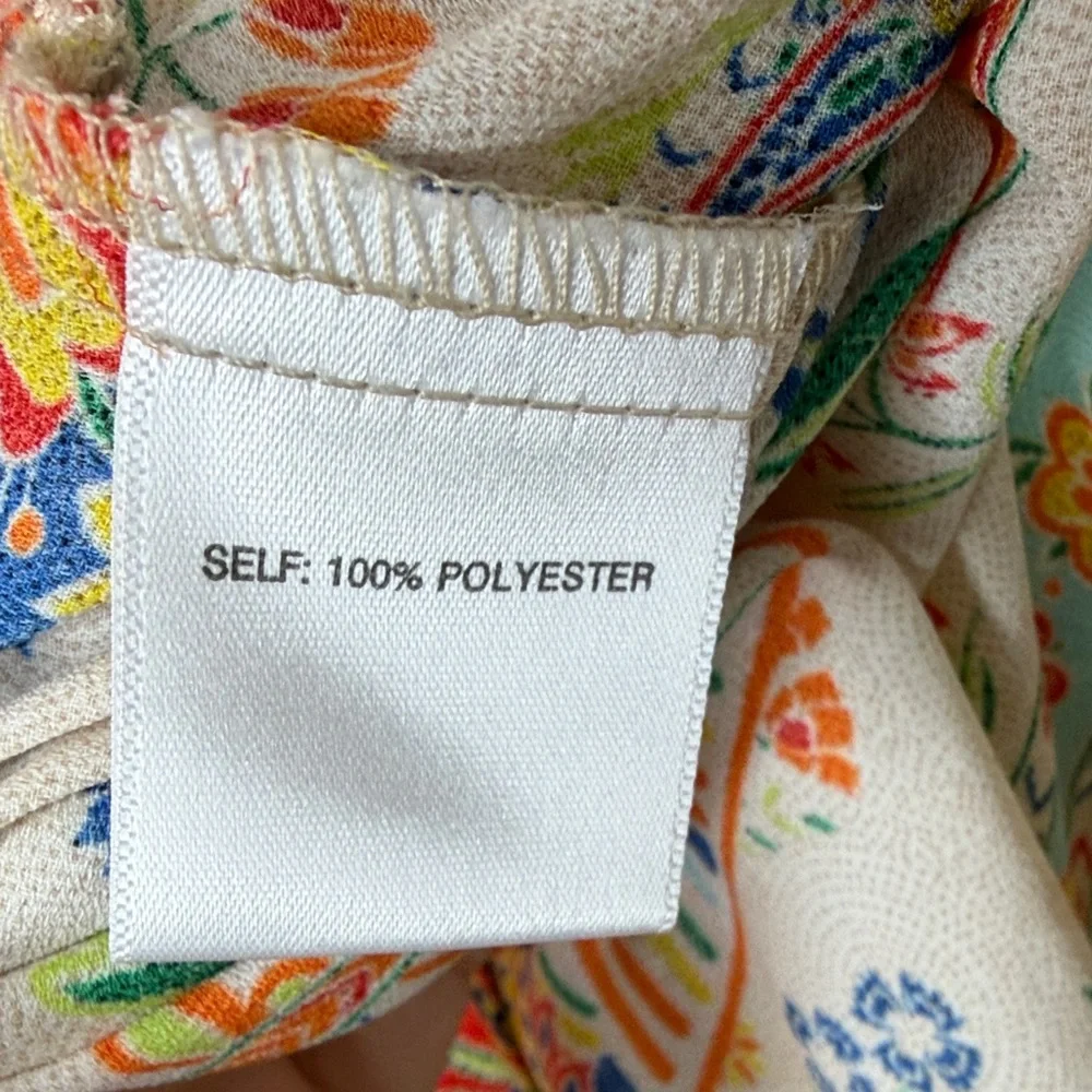 Rose & Olive Multicolor Paisley Button Down Retro Boho Shirt - Picture 9 of 12